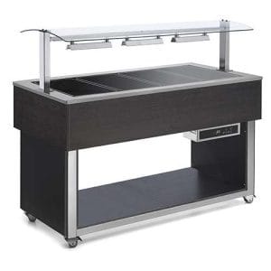 Buffet com placa de aquecimento em vitrocerâmica