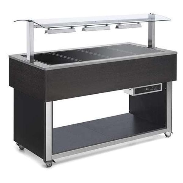 Buffet com placa de aquecimento em vitrocerâmica