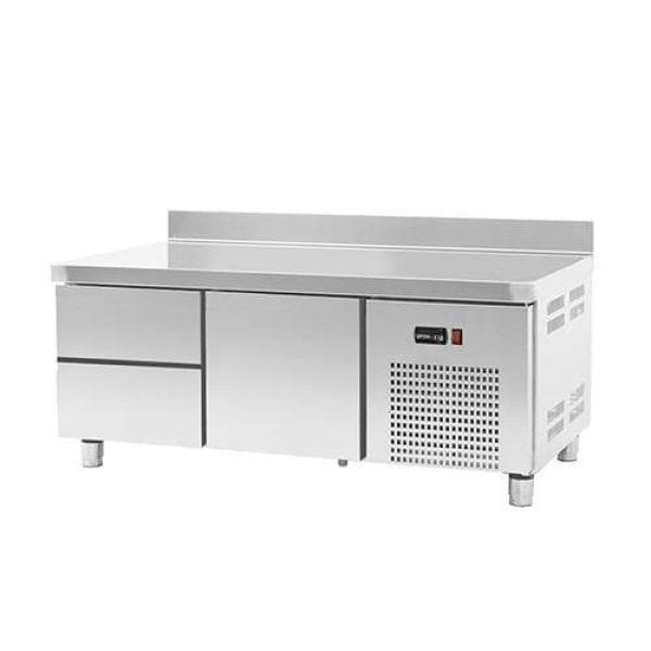 Base refrigerada para linha queima com 1 kit de 2 gavetas e 1 gavetão