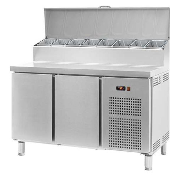 Bancada refrigerada para preparação de sanduíches e saladas