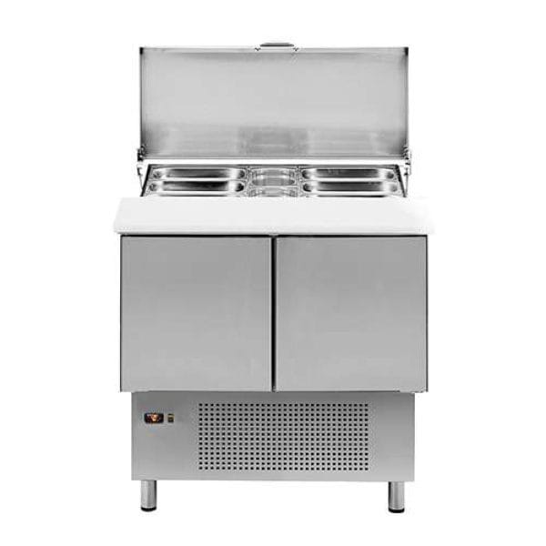 Bancada refrigerada para preparação de sanduíches e saladas