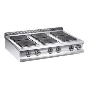 Fogão elétrico com 6 placas quadradas (6x 300x300 mm)