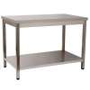 MESA DE TRABALHO 1 PRAT. 1000x600x850 INOX