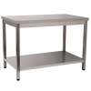 MESA TRABALHO 1 PRAT 1000x600x850 INOX DESMONTADA