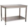 MESA DE TRABALHO 1 PRAT. 1500x600x850 INOX