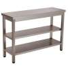 MESA DE TRABALHO 2 PRAT. 1500x700x850 INOX