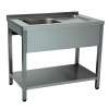 BANCADA DE LAVAGEM 1 CUBA 1000x600x850 INOX