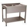 BANCADA DE LAVAGEM 1 CUBA 1200x600x850 INOX