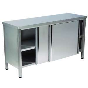 MESA ARMARIO PORTA DESL. 2 PRAT.2000x600x850 INOX