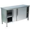 MESA ARMARIO PORTA DESL. 2 PRAT.2000x700x850 INOX