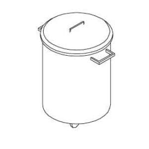 BALDE LIXO INOX P01 400x570h