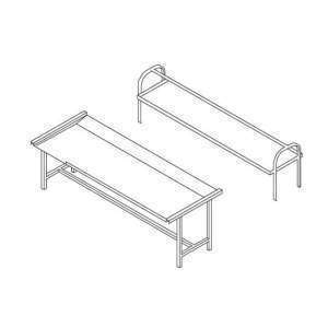 MESA COM ANEL DE BORRACHA TC16 1600x1000x850h