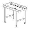 MESA DE ROLOS LC96/1A 1600x650x860h P/ MOD. AX-RX