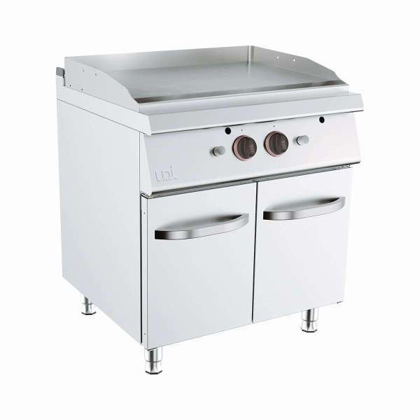 FRY-TOP GAS DUPLO LISO CROMODURO ARMARIO
