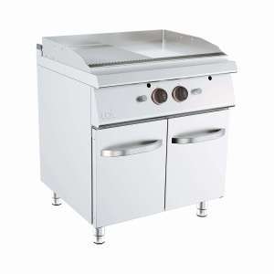 FRY-TOP GAS DUPLO MISTO CROMODURO ARMARIO