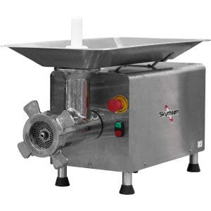 Picadora de carne boca 32 PSP98 - Em aço inoxidável - Sistema Unger - Corte simples e duplo - Trifásica - Com disco de 5mm incluído