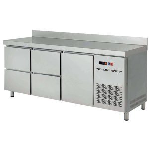 Mesa de snacks refrigerada 4 gavetas + 1 porta Profundidade 600