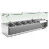 KIT Refrigerado de 5 compartimentos GN1/4 com expositor de vidro