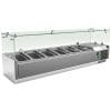 KIT Refrigerado GN1/4 de 6 tabuleiros com expositor de vidro