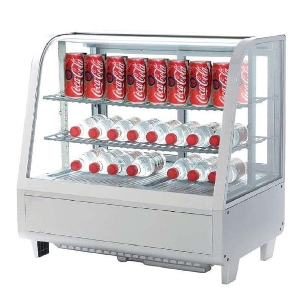 Armário expositor refrigerado de bancada 100 litros Branco 682 x450 x675h mm