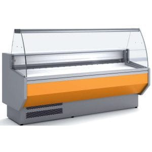 Vitrina Refrigerada De Vidro Curvo Profundidade 800 Dim