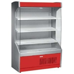 Mural expositor refrigerado 4 prateleiras 700 mm profundidade 1530 x700 x1998h mm  MPL150-R cor vermelha