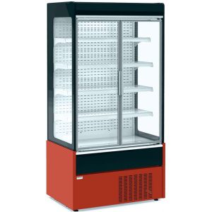 Mural expositor refrigerado com portas de vidro 4 prateleiras Profundidade 700 de 1530 x700 x1990h mm  MAE150PV-R cor VERMELHO