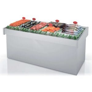 Balcão de peixe neutro dim.1700x950x990h mm