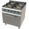Fogão a gás com forno GN2/1 com 4 queimadores 8+4