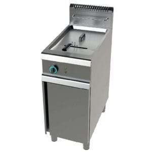 Fritadeira a gás 1cuba clean 21 litros com 19Kw Série 900  com dimensões 400x900x900h mm