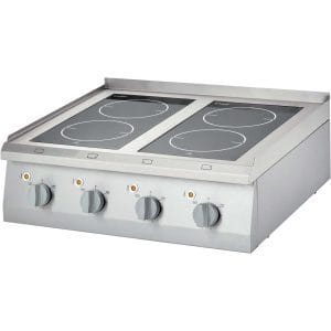 Fogão vitrocerâmico de mesa de 4 zonas 800x700x850h mm 4x2