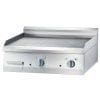 Fry Top eléctrica rectificada em aço de mesa de chapa lisa 400x700x250h mm 4Kw