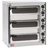 Forno de pizza elétrico compacto 3 pizzas diâmetro 35 cm com porta de vidro