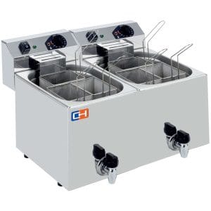Cozedor pasta profissional para massas 7+7 litros com 3+3 cestos 530x460x370h mm