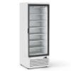 Congelador com visor 450 litros Porta de vidro lacada a prata 700x700x2070h mm