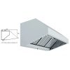 Hotte de parede para snacks 800 Profundidade SEM TURBINA 2500x800x700h mm