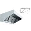 Hotte de parede para snack snack Teto baixo Teto elevado 800 Profundidade SEM TURBINA 2000x800x550h mm