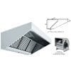 Hotte de parede para snack snack Teto baixo Teto elevado 800 Profundidade COM TURBINA 1500x800x550h mm