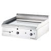 Fry Top a gás de mesa cromada dura placa lisa 800x700x250h mm 13Kw