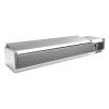 Vitrina com 7 tabuleiros GN1/4 com tampa 1500 x335 x270h mm
