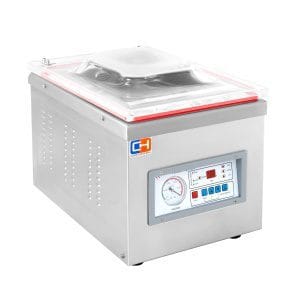 Máquina de vácuo de mesa de 1 barra de selagem a vácuo 260 mm de 510x350x390h mm
