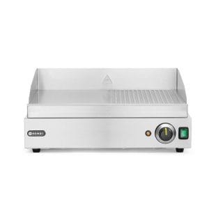 Grelha com metade da superfície canelada, 1/2 plano, 1/2 canelado, 230V/2400W, 550x435x(H)245mm