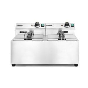 Fritadeira de profundidade 2 × 8 l, 16L, 230V/7000W, 605x460x(H)369mm