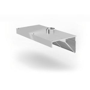 Exaustor de parede, com iluminação LED, 1200x700x(H)450mm