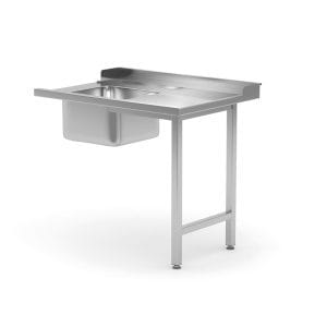 Mesa de carregamento para máquina de lavar loiça, 1 pia, lado direito, 1200x700x(H)850mm