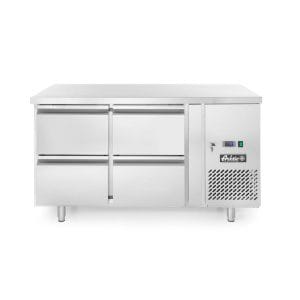 Bancada frigorífica com quatro gavetas  280 L, 230V/250W, 1360x700x(H)858mm