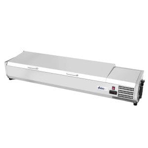 Vitrina expositora refrigerada GN 1/3, 7x GN 1/3, 230V/180W, 1605x420x(H)630mm