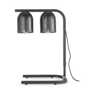 Suporte com 2 lâmpadas de infravermelhos para aquecer alimentos, Preto, 230V/250W, 500x352x(H)578mm