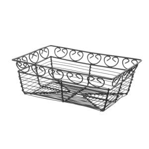 Cesto em arame deco retangular, 230x150x(H)80mm