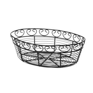Cesto em arame deco oval, 255x160x(H)80mm